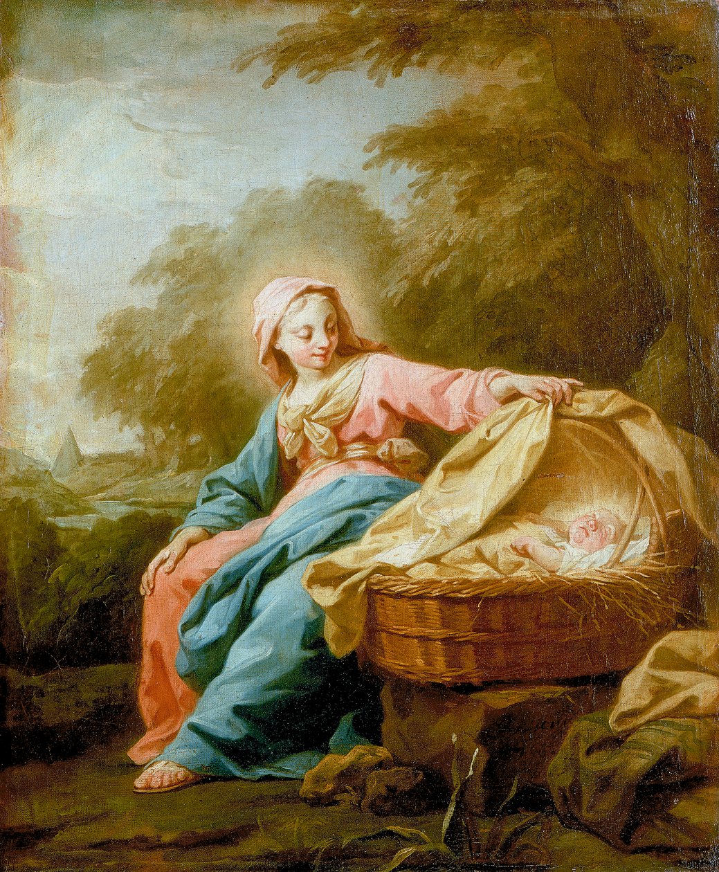 Ruhe auf der Flucht nach Ägypten, 1756 von Jean Bernard Restout
