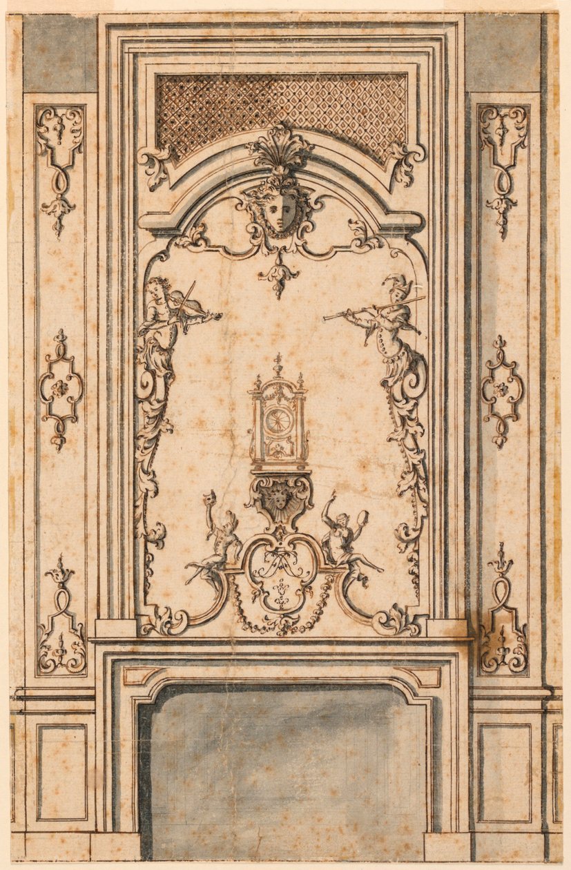 Entwurf für einen Kaminsims von Jean Bérain, the Elder