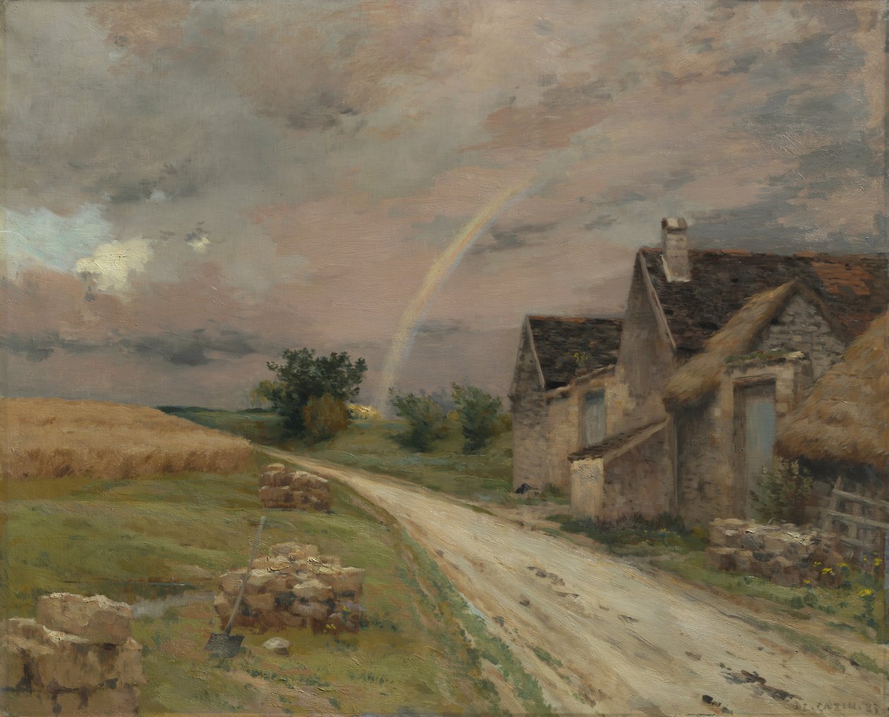 Der Regenbogen, Achères la Forêt, 1883 von Jean Charles Cazin