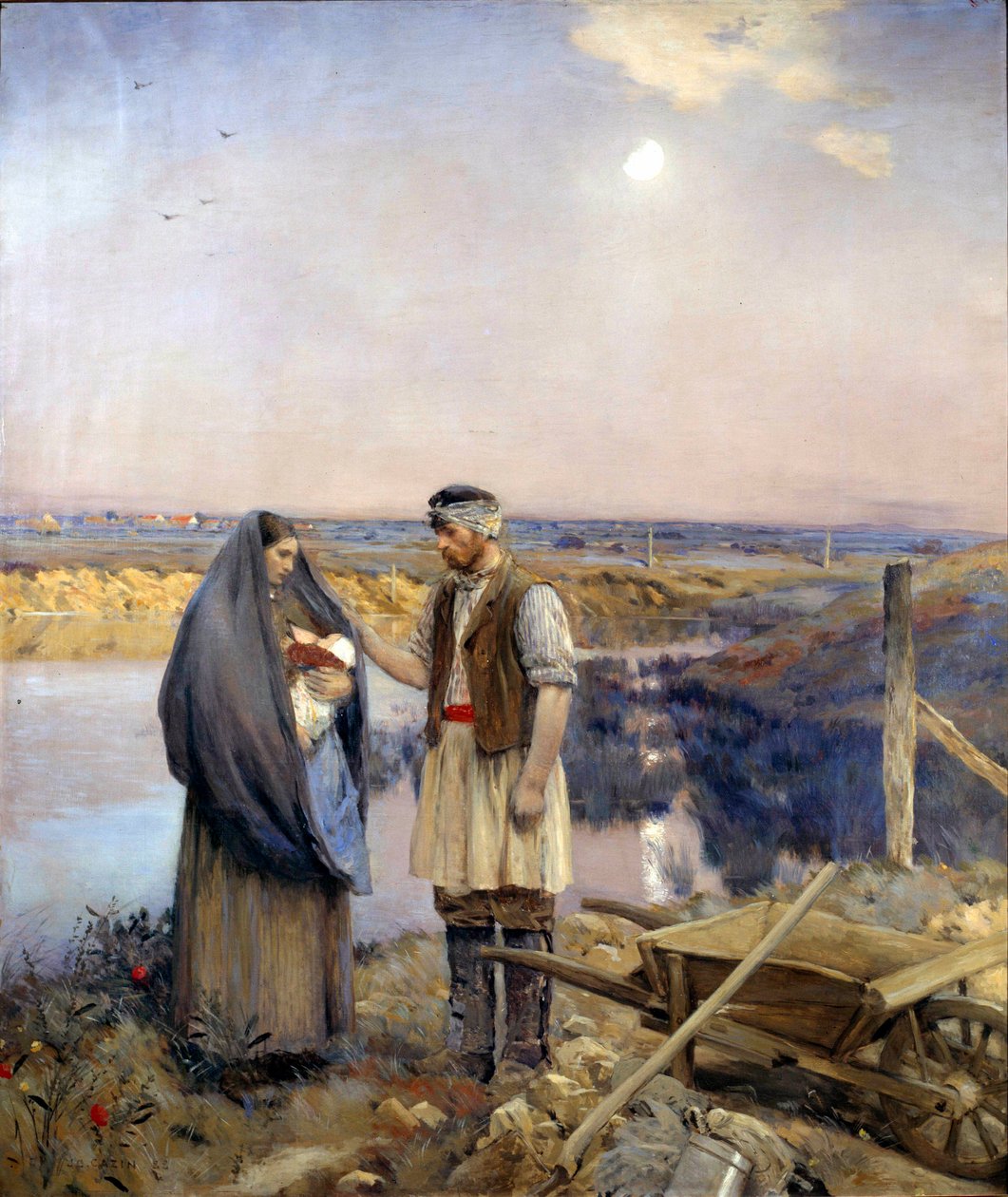 Der Tag einer Bauernfamilie von Jean-Charles Cazin