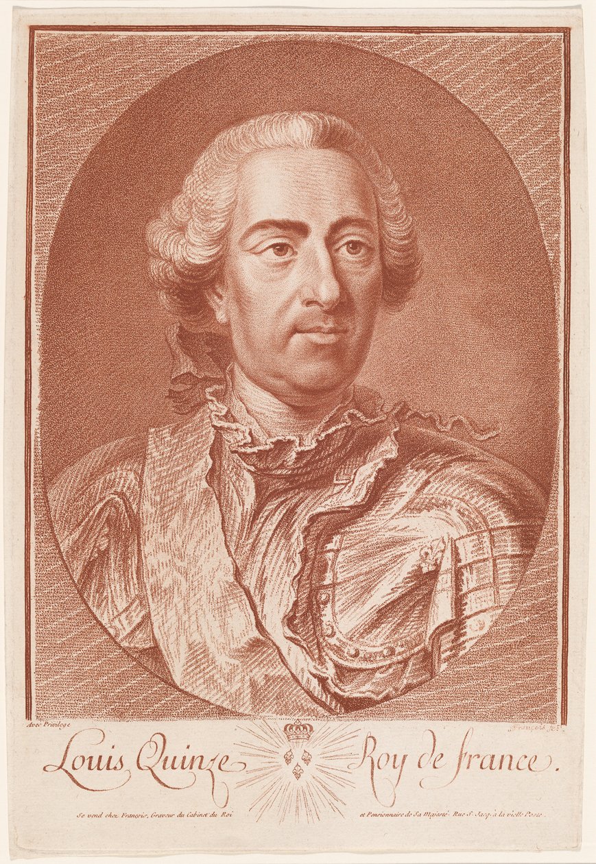 Ludwig der Fünfzehnte, König von Frankreich (Louis XV) von Jean Charles François