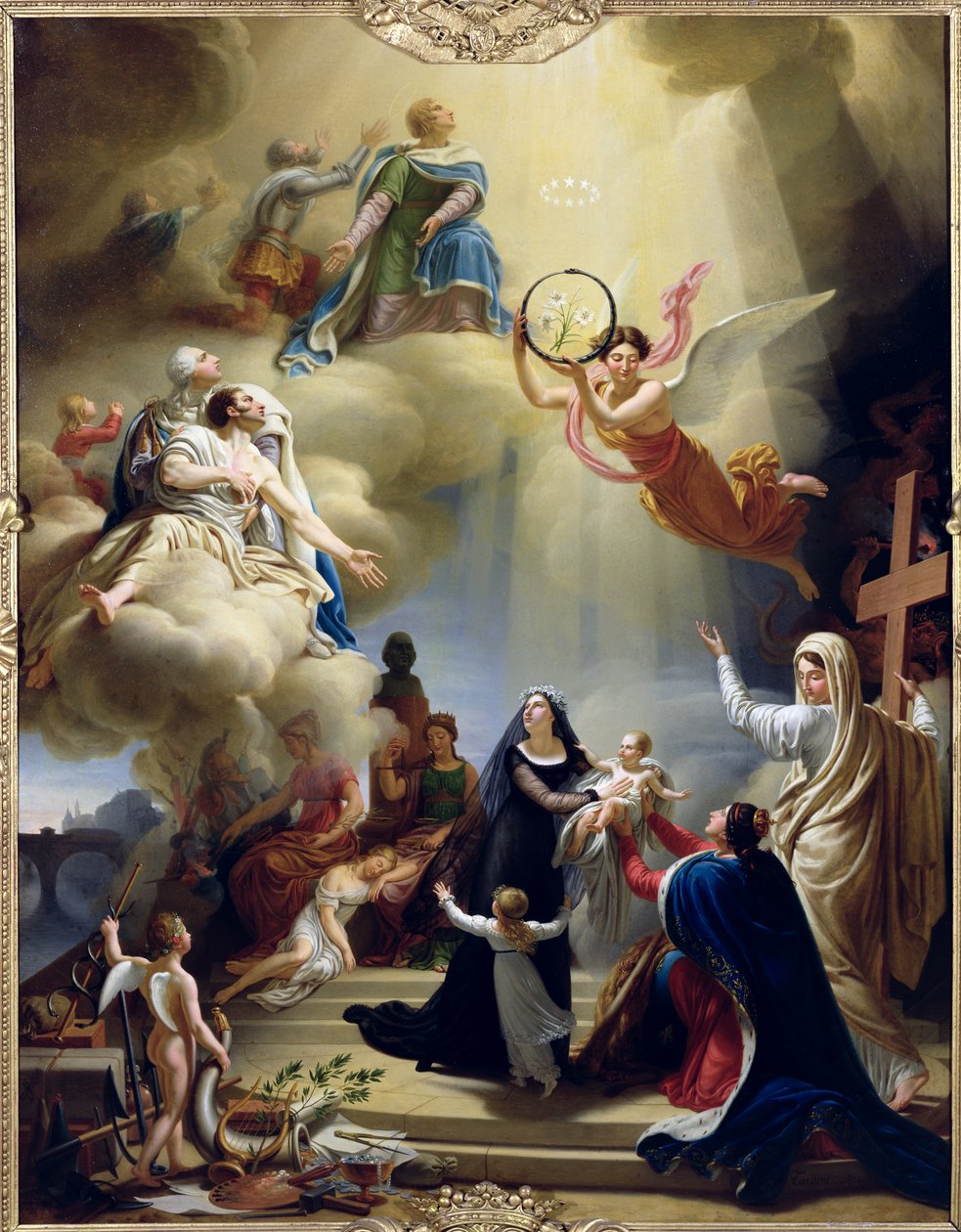 Allegorie zu Ehren der Geburt von Henri de France (1820-83) Herzog von Bordeaux im Jahr 1820, 1821 von Jean Charles Tardieu