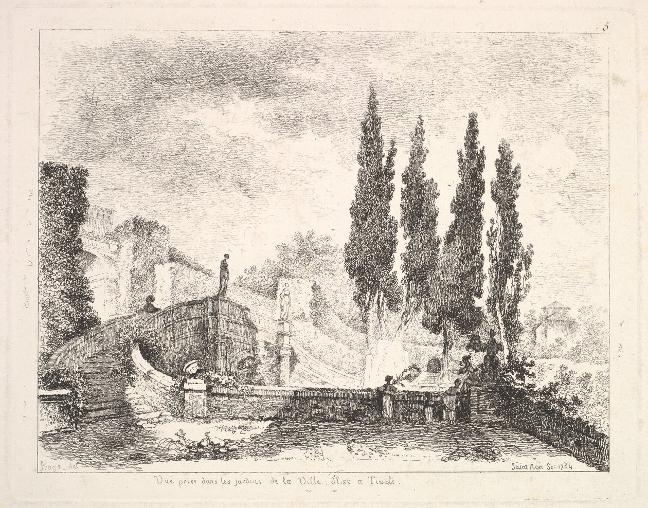 Blick auf die Gärten der Villa d