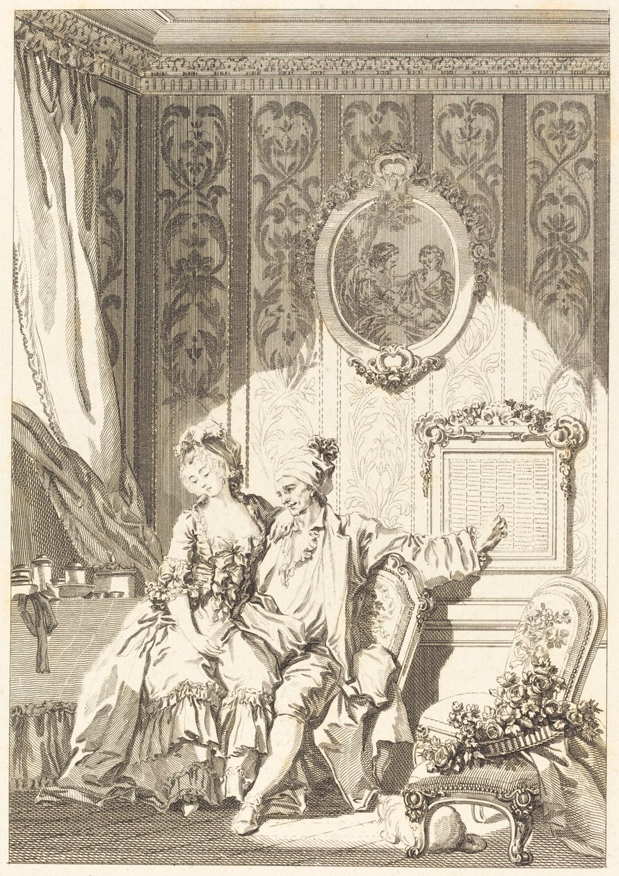 Der Kalender der Alten von Jean Dambrun after Jean Honoré Fragonard