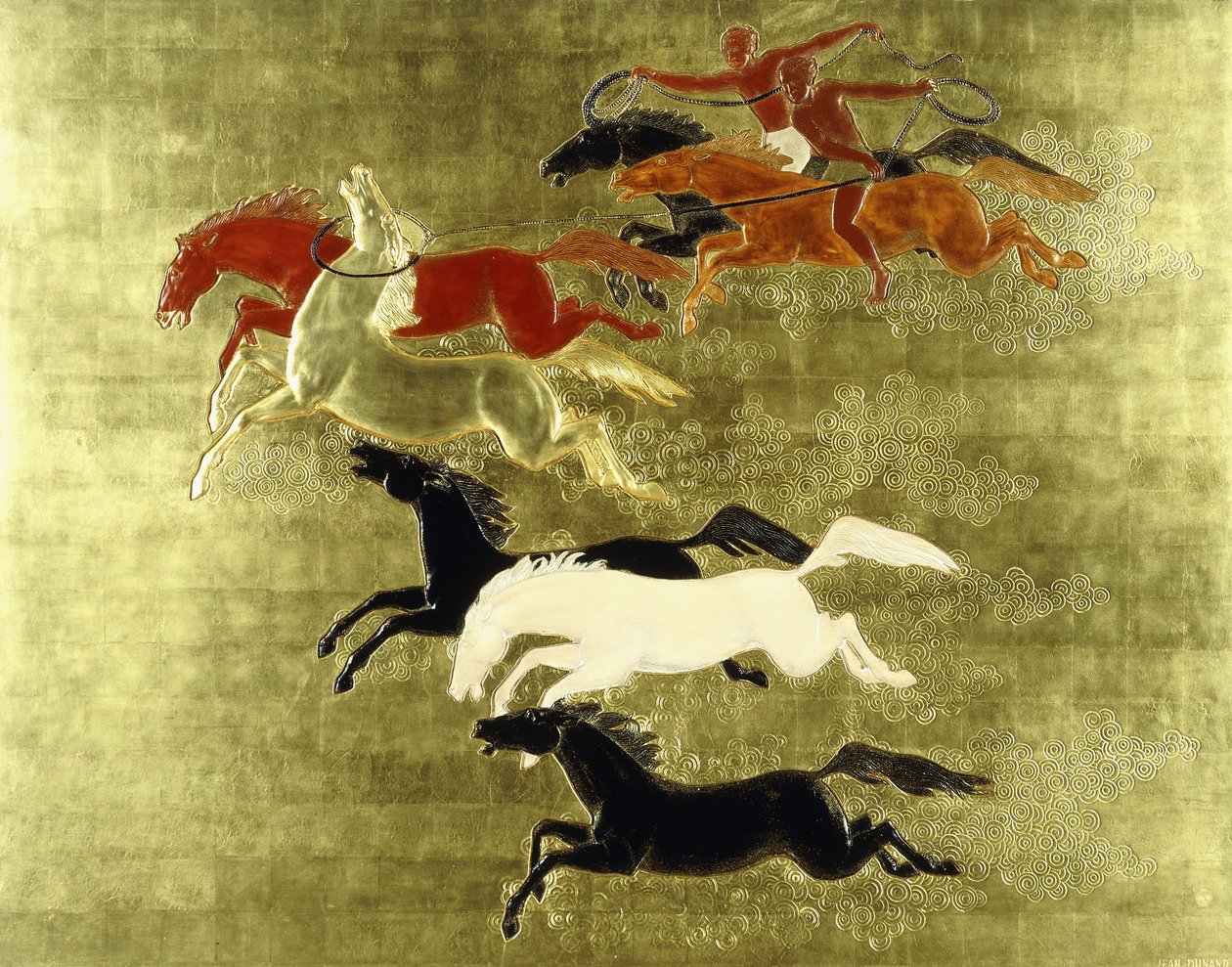 Eroberung des Pferdes; La Conquete du Cheval, ca. 1934 von Jean Dunand