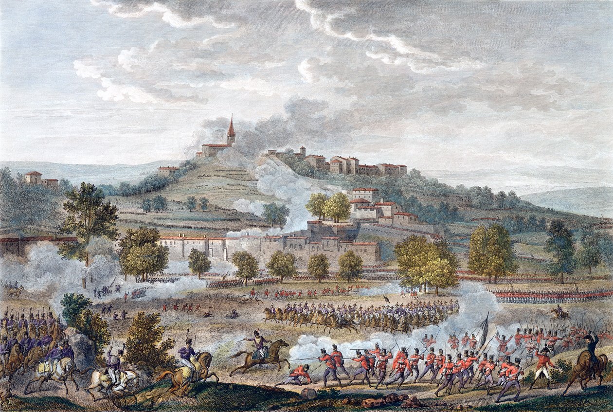 Die Schlacht von Montebello und Casteggio, Italien, 20 Prairial, Jahr 8, 9. Juni 1800 von Jean Duplessis Bertaux