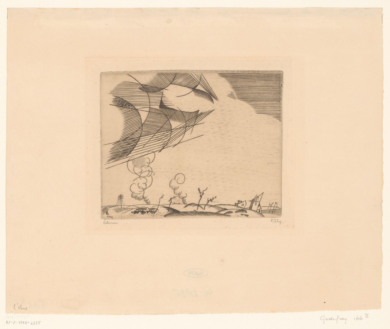 Landschaft mit Rauchschwaden von Jean Emile Laboureur (signed by artist)