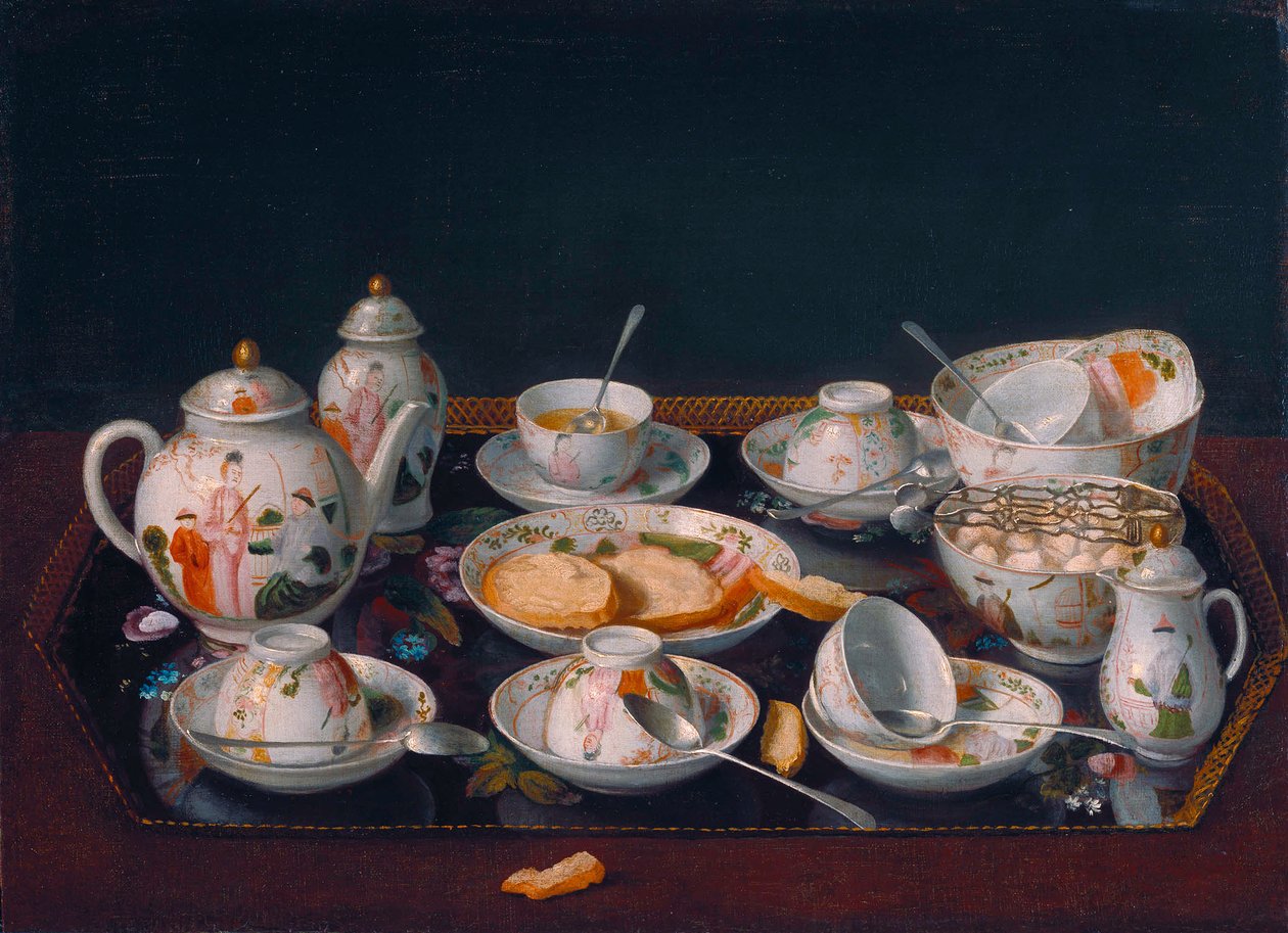 Stillleben mit Kaffeetassen (Japanisches Teeservice) von Jean Étienne Liotard