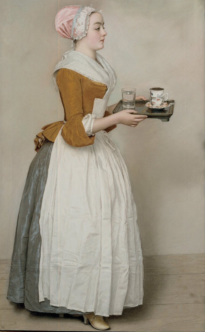 Das Schokoladenmädchen La Belle Chocolatière de Vienne, ca. 1745 von Jean Étienne Liotard
