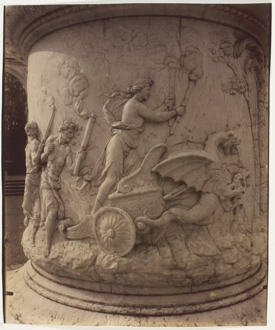 Versailles, Entführung der Proserpina durch Pluto von Girardon, (Detail) von Jean Eugène Auguste Atget