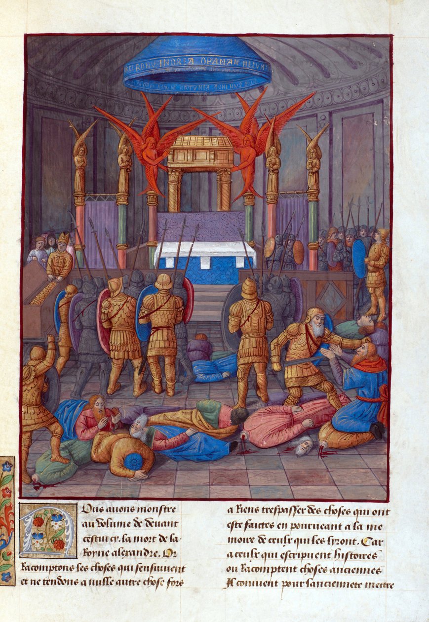 Schändung des Tempels von Jerusalem durch Pompeius von Jean Fouquet