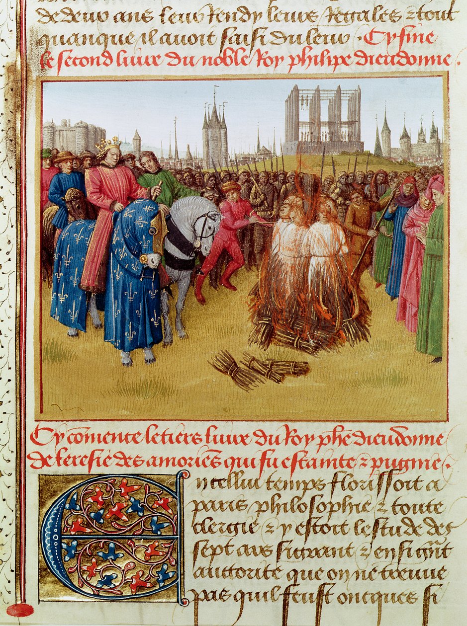 Bittschrift der Ketzer im Jahr 1210 von Jean Fouquet
