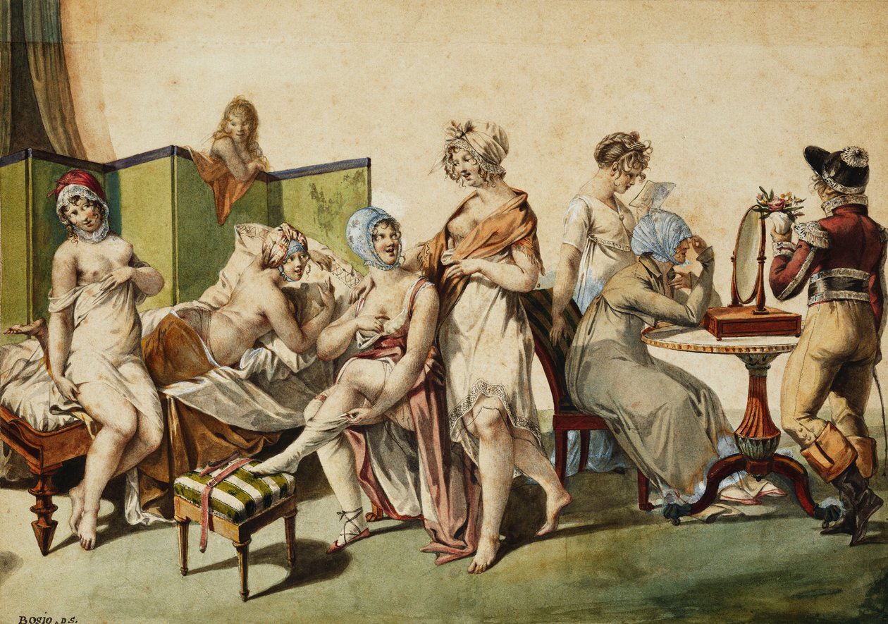 Lever des Ouvrieres en Linge von Jean Francois Bosio