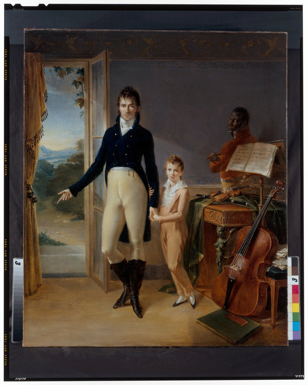 Porträt von Frédéric Donnadieu und seinem Sohn Frédéric von Jean Francois Bosio
