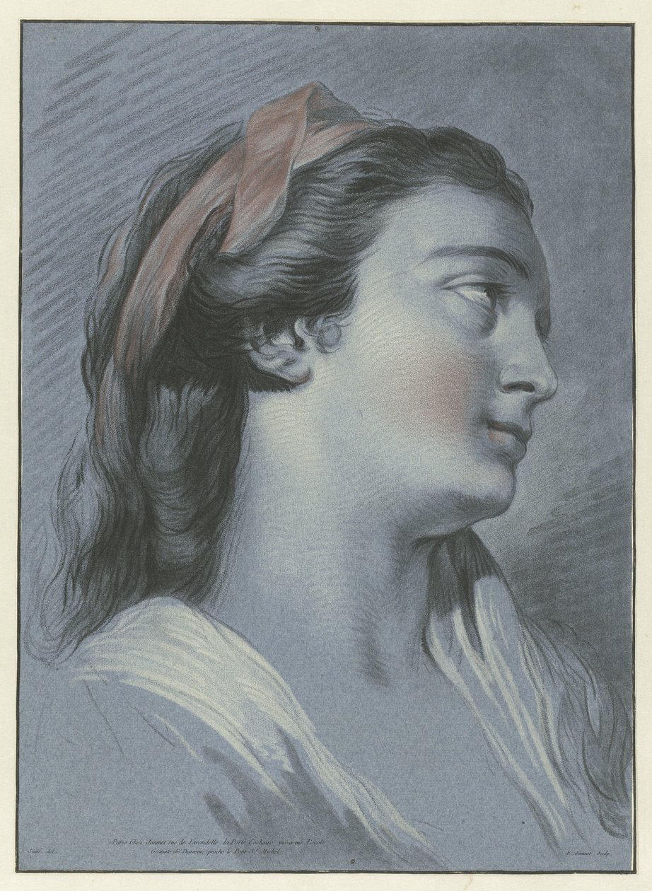 Kopf einer jungen Frau von Jean Francois Janinet