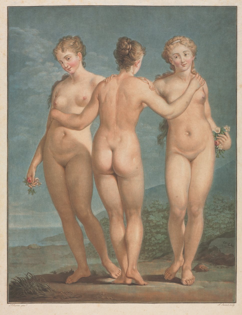 Die drei Grazien von Jean-Francois Janinet
