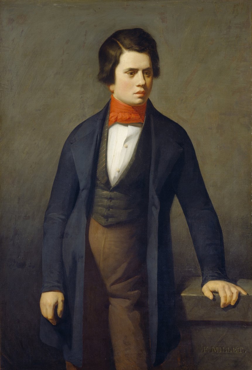 Porträt von Leconte de Lisle 1818-1894 von Jean Francois Millet