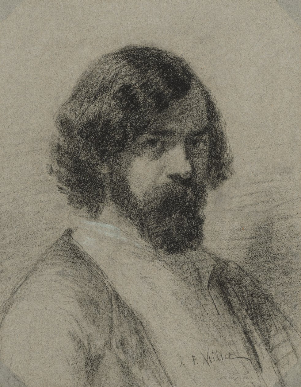 Porträt von Narcisse Virgile Diaz de la Peña von Jean Francois Millet