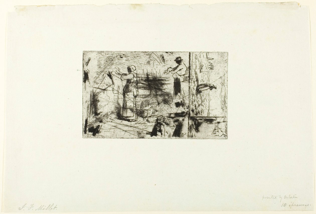 Skizzen von drei Motiven von Jean-Francois Millet