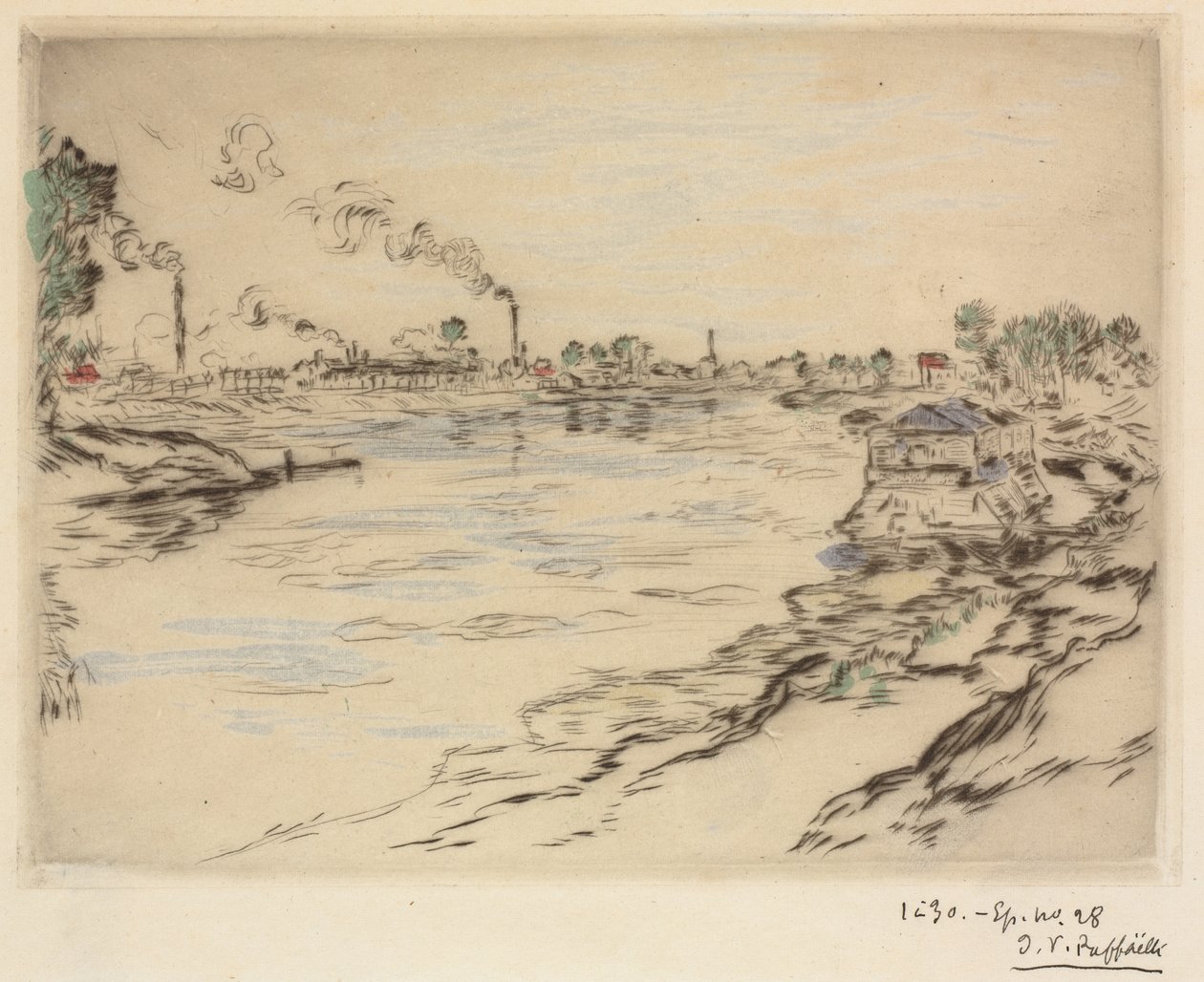 Die Seine, in Asnières von Jean Francois Raffaelli