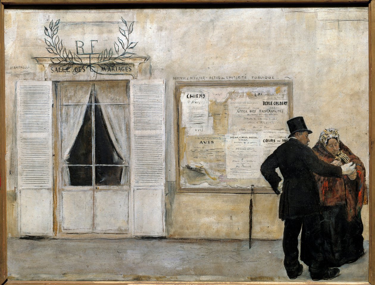 Die Gäste warten auf die Hochzeit von Jean Francois Raffaelli