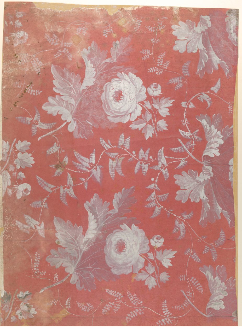 Entwurf für gemusterten Seide, ca. 1780-1825 von Jean François Bony.