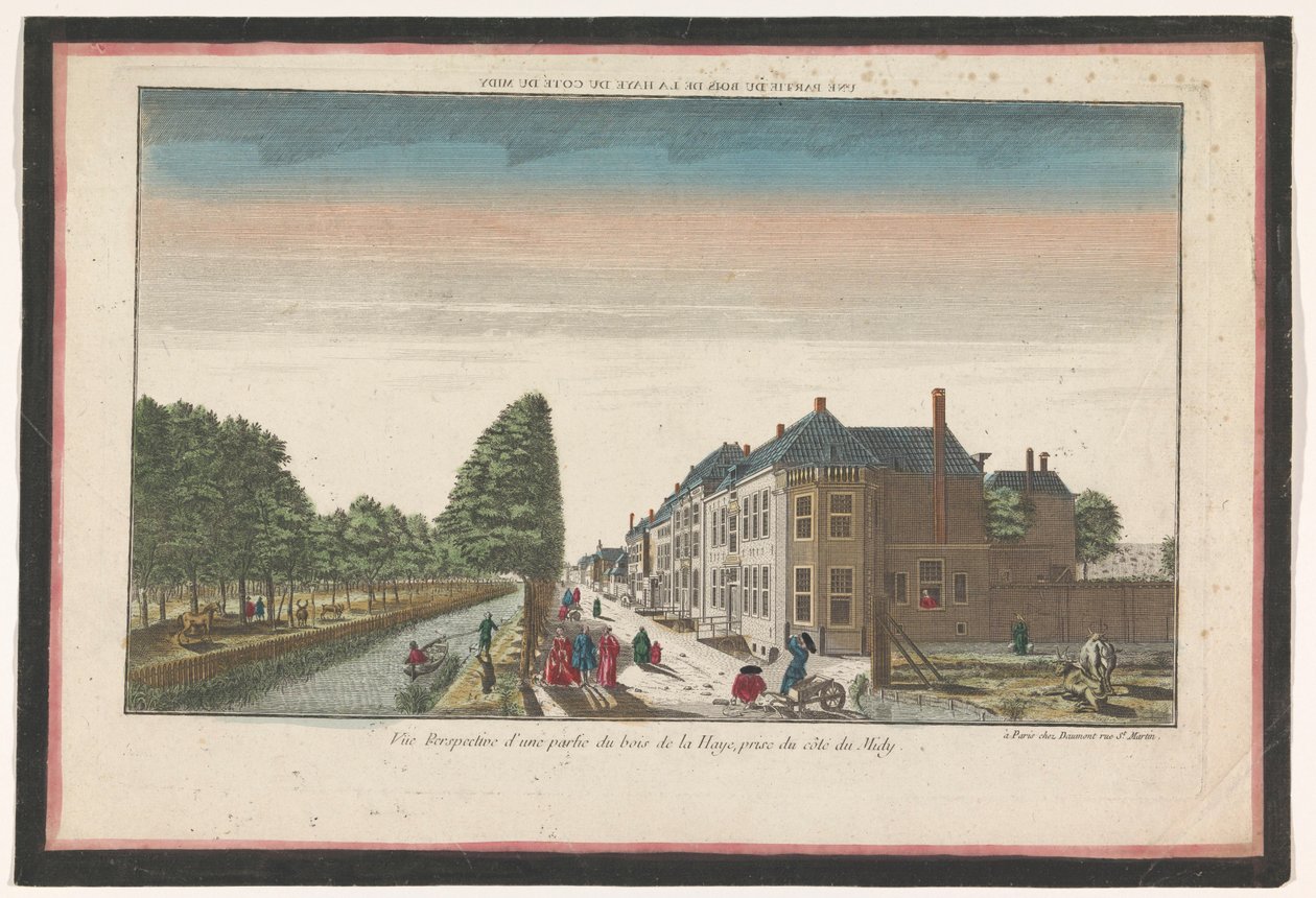 Ansicht des Haagse Bos in Den Haag von der Südseite von Jean François Daumont