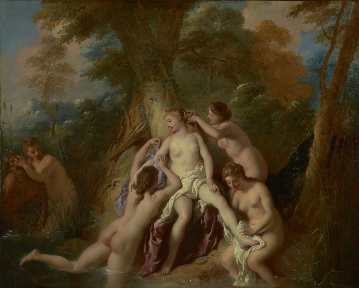 Diana und ihre Nymphen beim Baden, 1722-4 von Jean François de Troy