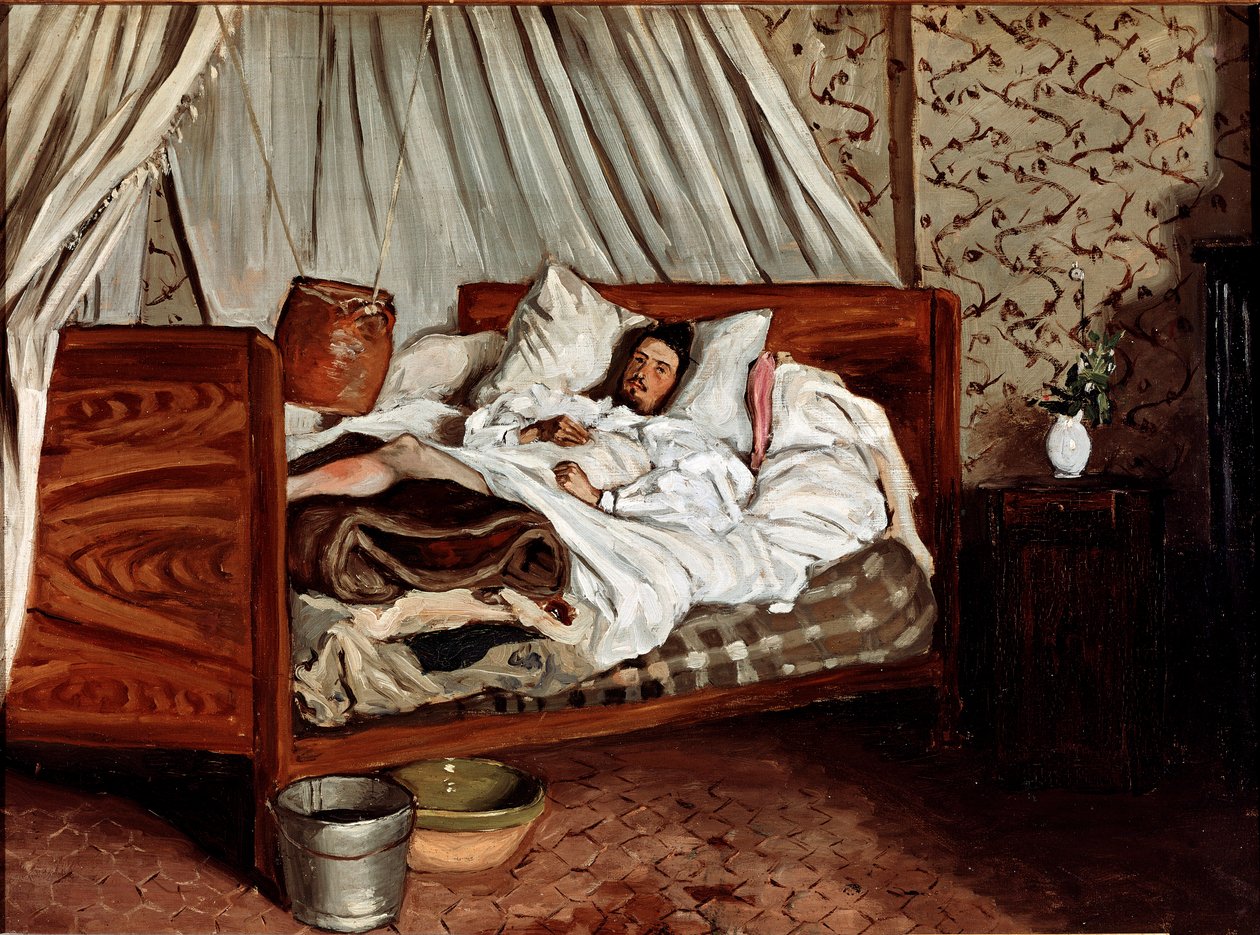 Die improvisierte Ambulanz (Claude Monet verwundet). Gemälde von Jean Frédéric Bazille (1841-1870) von Jean Frederic Bazille