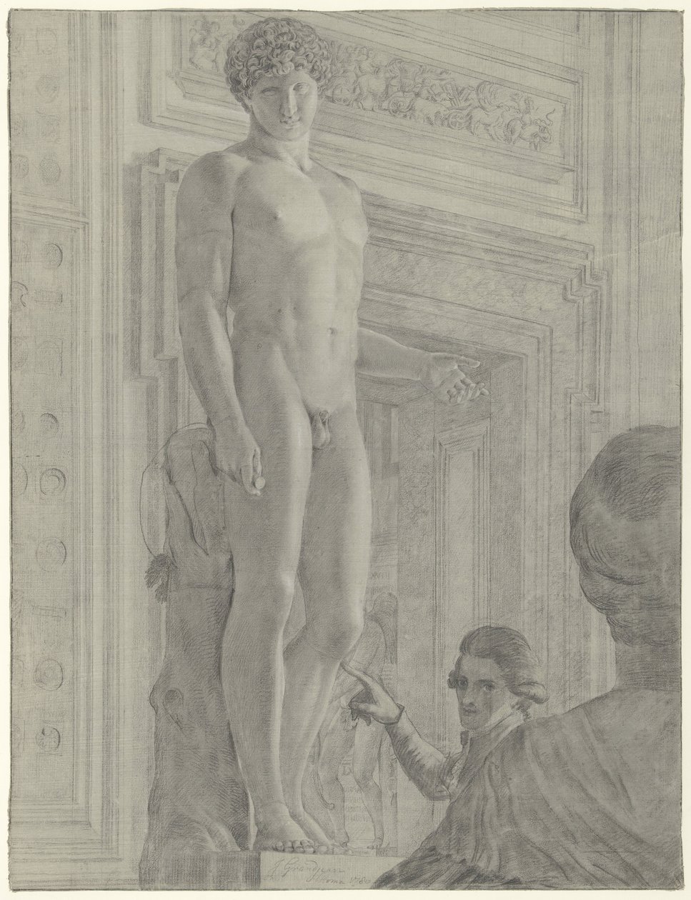 Statue von Antinous Albanie im Kapitolinischen Museum in Rom von Jean Grandjean