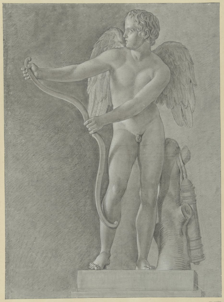 Studie nach einer Statue von Cupido, der seinen Bogen spannt von Jean Grandjean