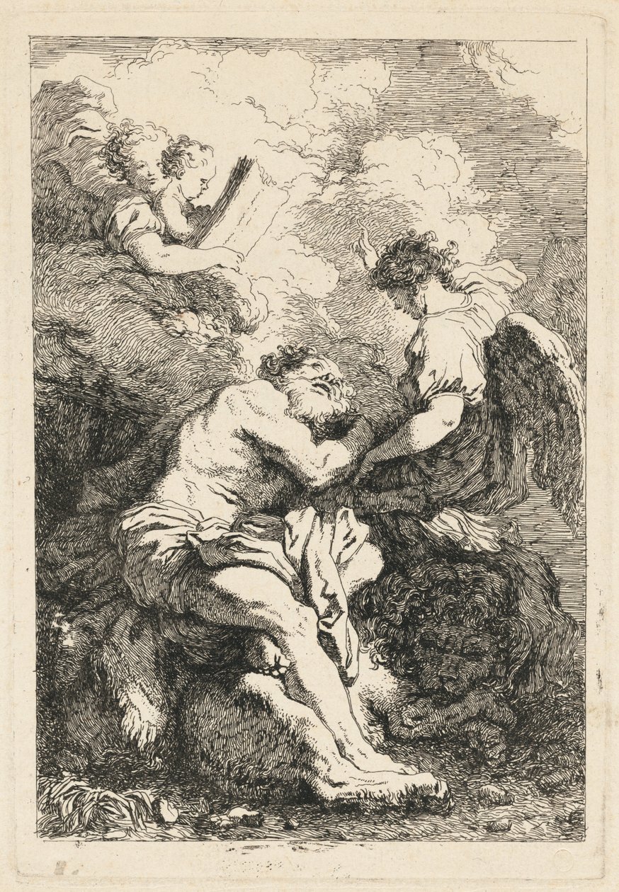 Die Vision des Heiligen Hieronymus von Jean Honoré Fragonard after Johann Liss