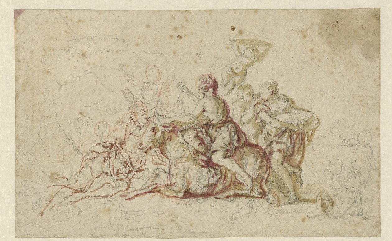 Europa wird von Jupiter in Gestalt eines Stiers entführt von Jean Honore Fragonard