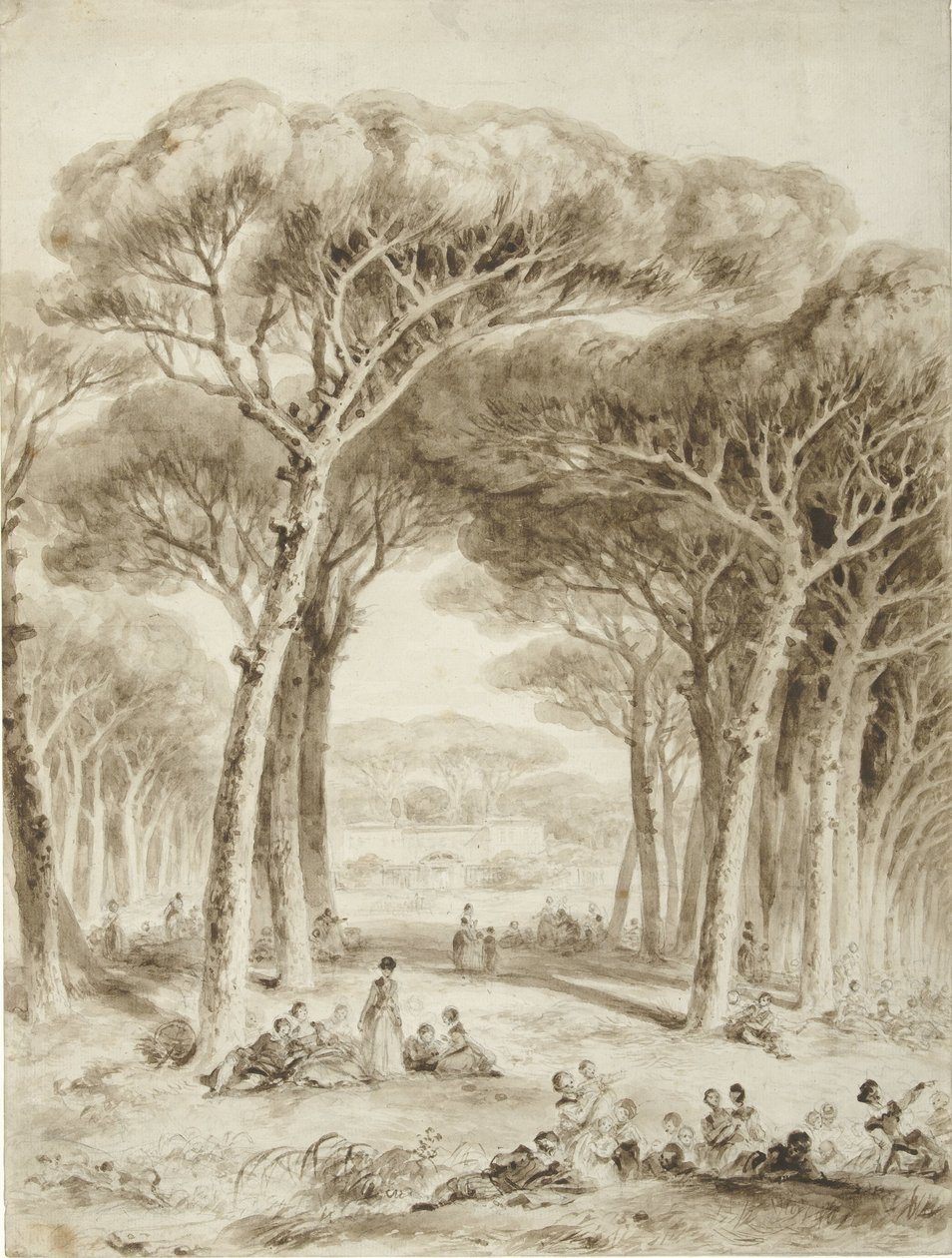 Italienische Landschaft mit Schirmkiefern von Jean-Honore Fragonard