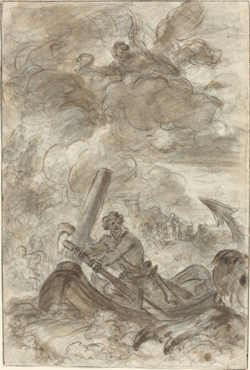 Orlando tötet den Orc mit einem Anker von Jean Honore Fragonard