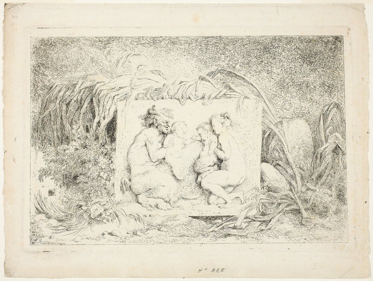 Tanzende Satyrn, aus Bacchanales oder Satyrspiele von Jean Honore Fragonard