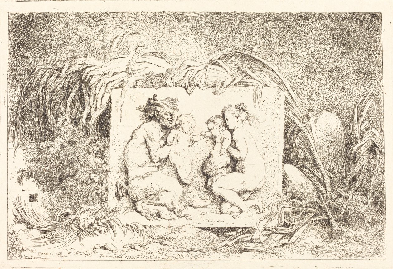Die Familie des Satyrs von Jean Honore Fragonard