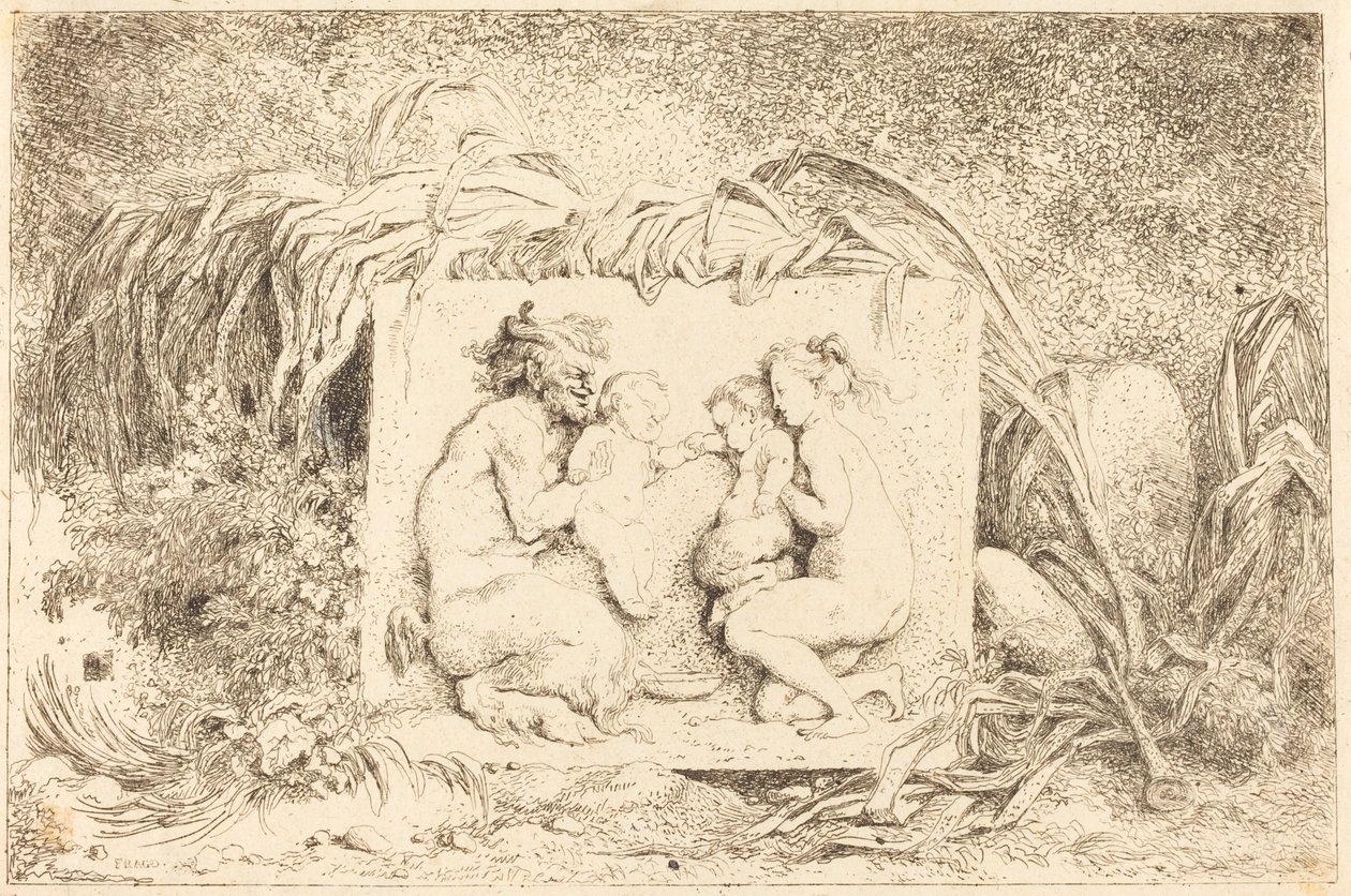 Die Familie des Satyrs von Jean-Honore Fragonard