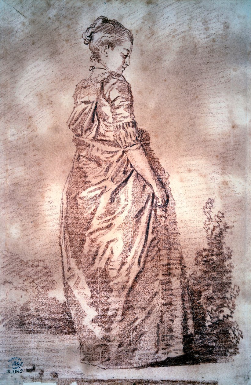 Junge Frau beim Blutzeichnen von Jean Honore Fragonard