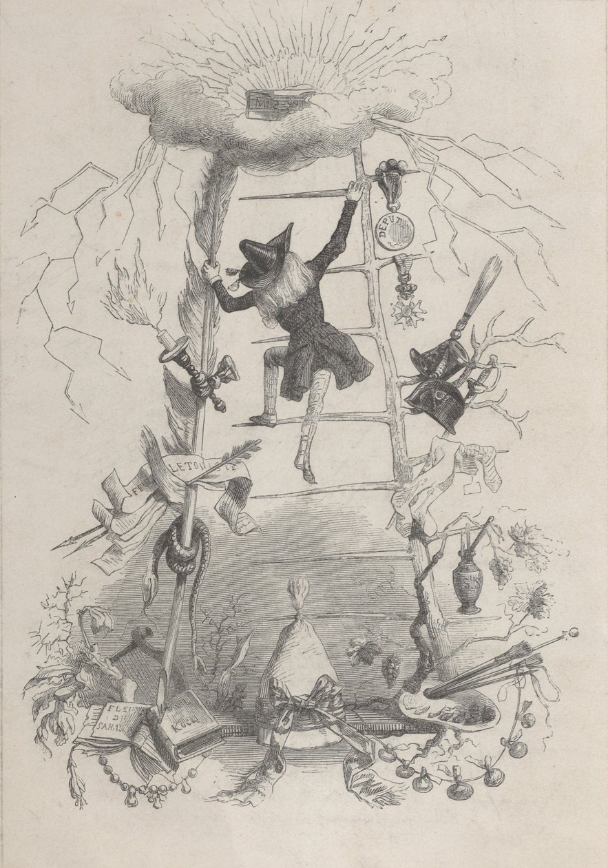 Illustration in Jérôme Paturot, von Louis Reybaud, Paris, 1846, ca. 1846 von Jean Ignace Isidore Gérard