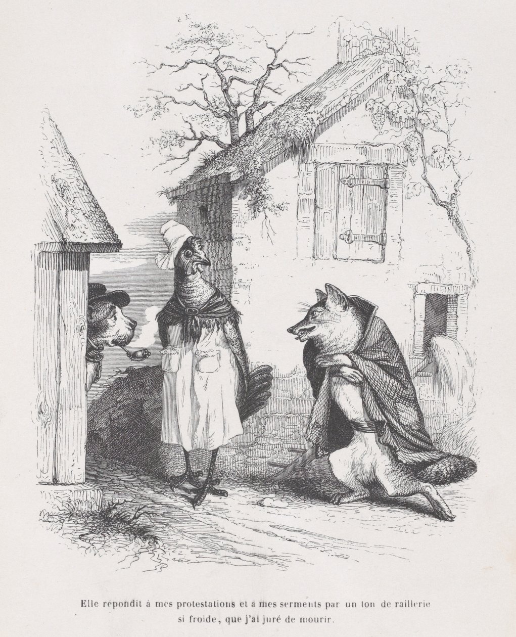 Sie antwortete auf meine Proteste und Schwüre mit einem so kalten Spott, dass ich schwor..., ca. 1837-47 von Jean Ignace Isidore Gérard