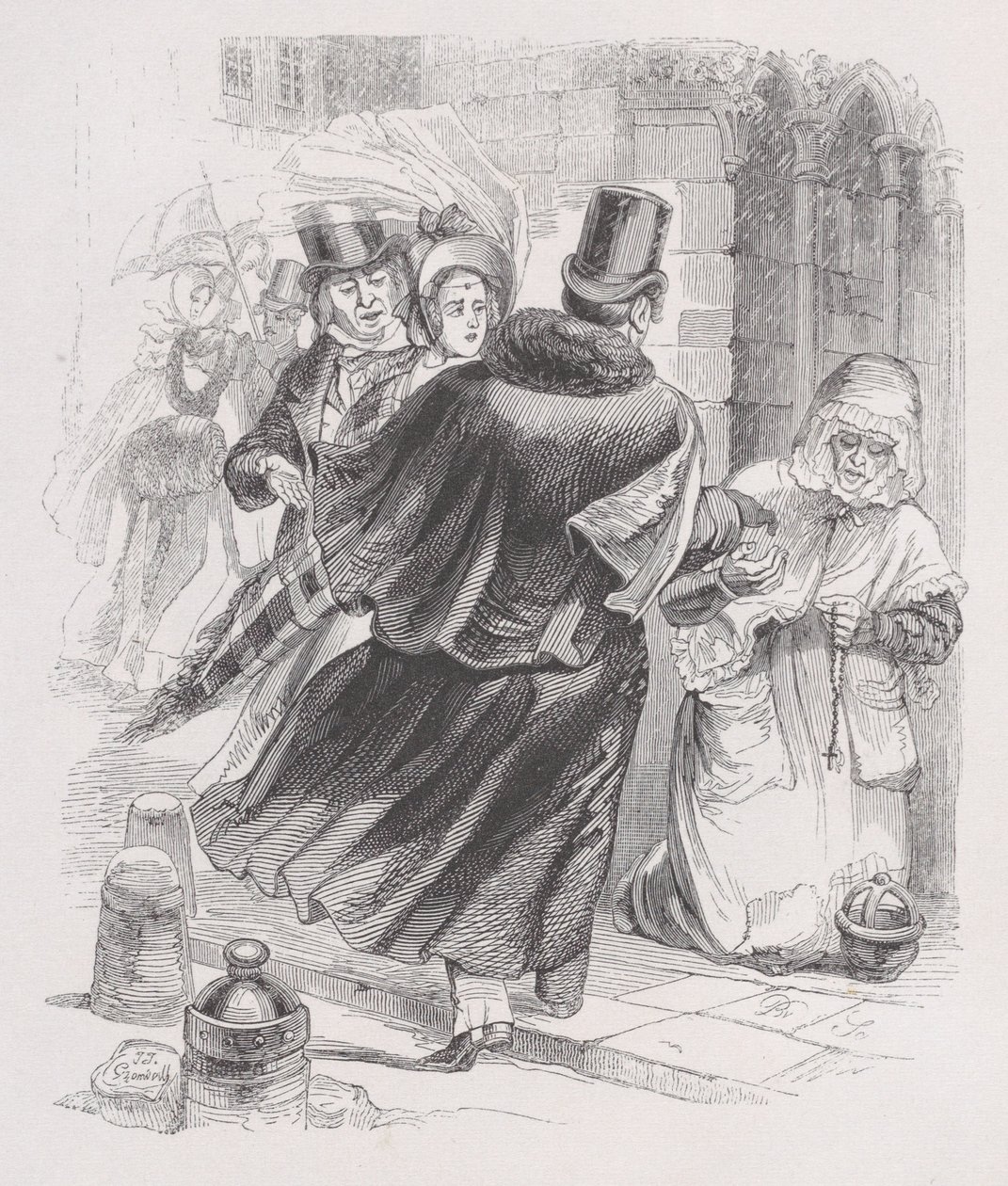 Die arme Frau aus den gesammelten Werken von Béranger von Jean Ignace Isidore Gérard