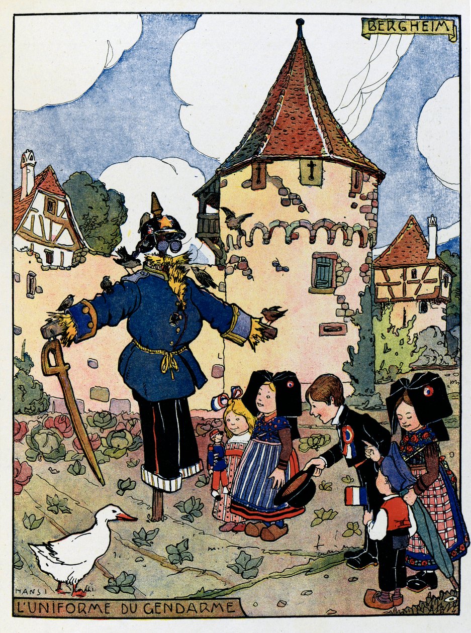 Das glückliche Elsass; Die Uniform des Gendarmen in Bergheim von Jean Jacques (1873 1951) Waltz