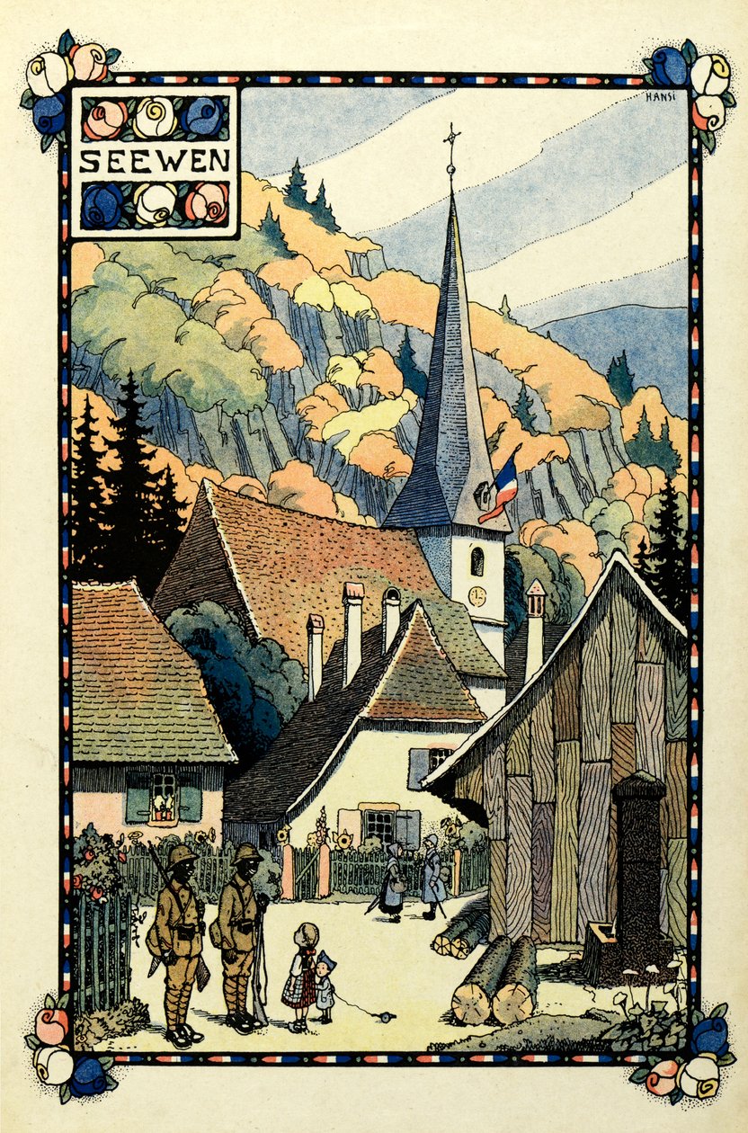 Das dreifarbige Paradies: Seewen 1918 von Jean Jacques (1873 1951) Waltz