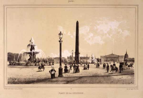 Place de la Concorde, Paris, graviert von Auguste Bry von Jean Jacques Bachelier
