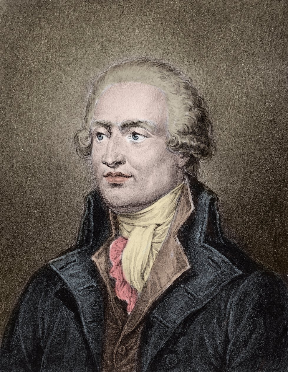 Porträt von Marie Jean Antoine Nicolas de Caritat, Marquis de Condorcet (1743 - 1794) - Gravur von Jean Jacques Frilley (1797-1850) von Jean Jacques Frilley
