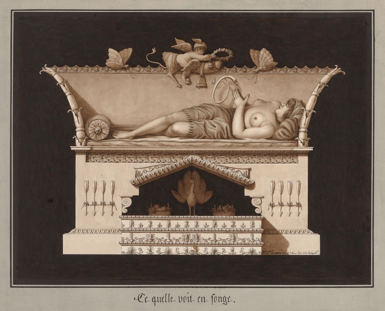 Ce quelle voit en songe, ca. 1794 von Jean Jacques Lequeu