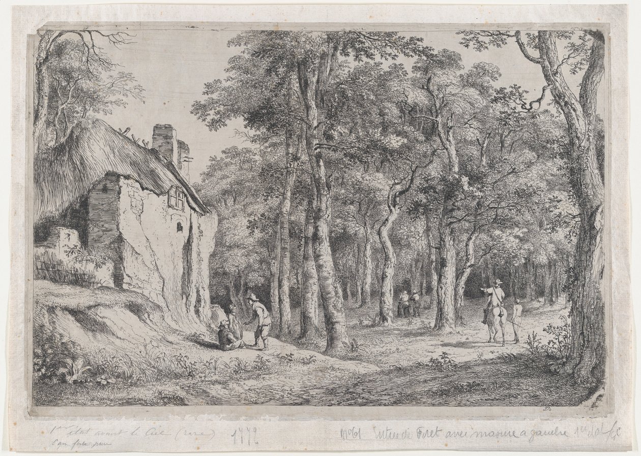 Hütte am Eingang zu einem Wald, 1772 von Jean Jacques de Boissieu