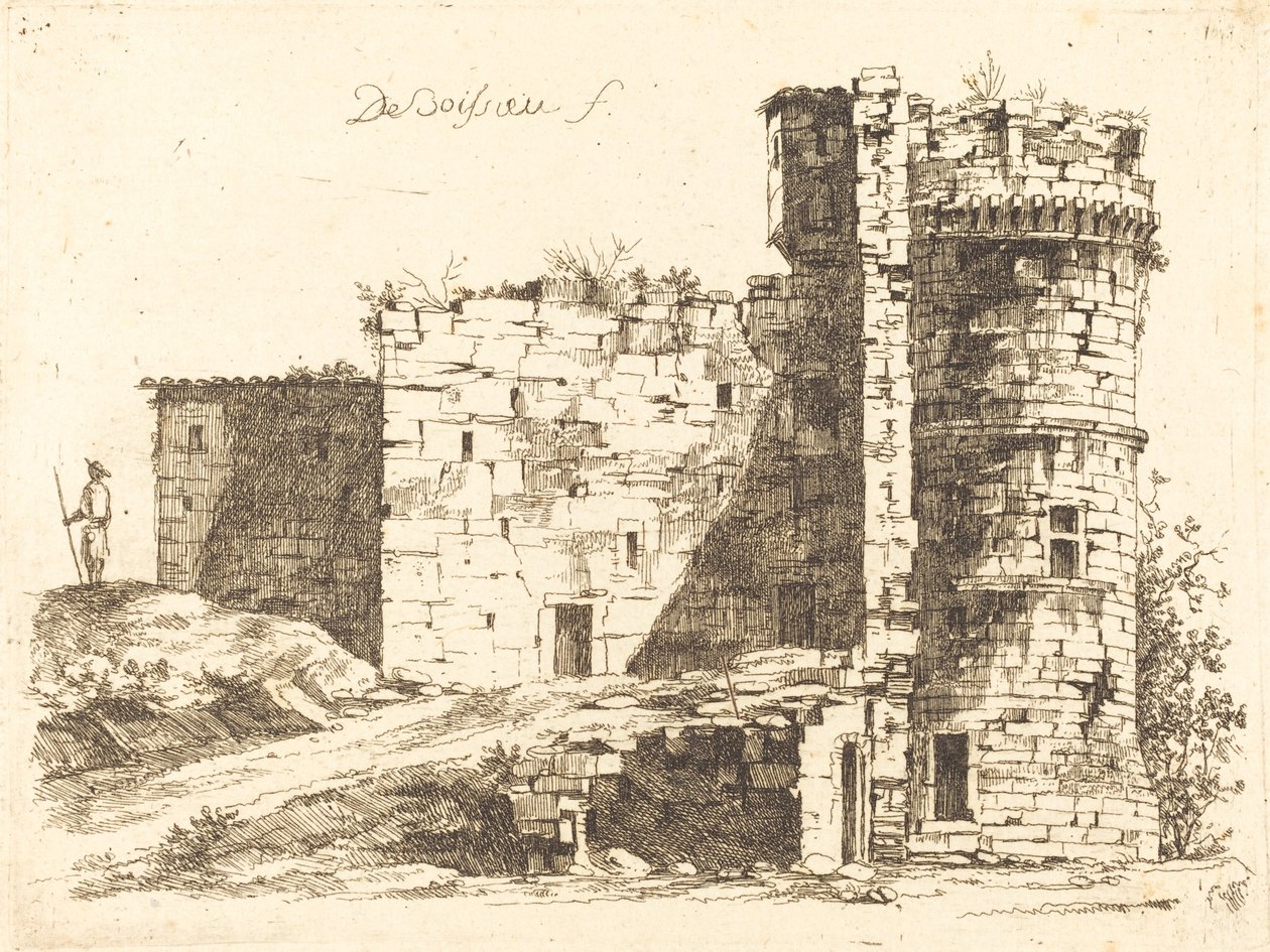 Ruinen des Château Saint-Chamond, Loire von Jean Jacques de Boissieu