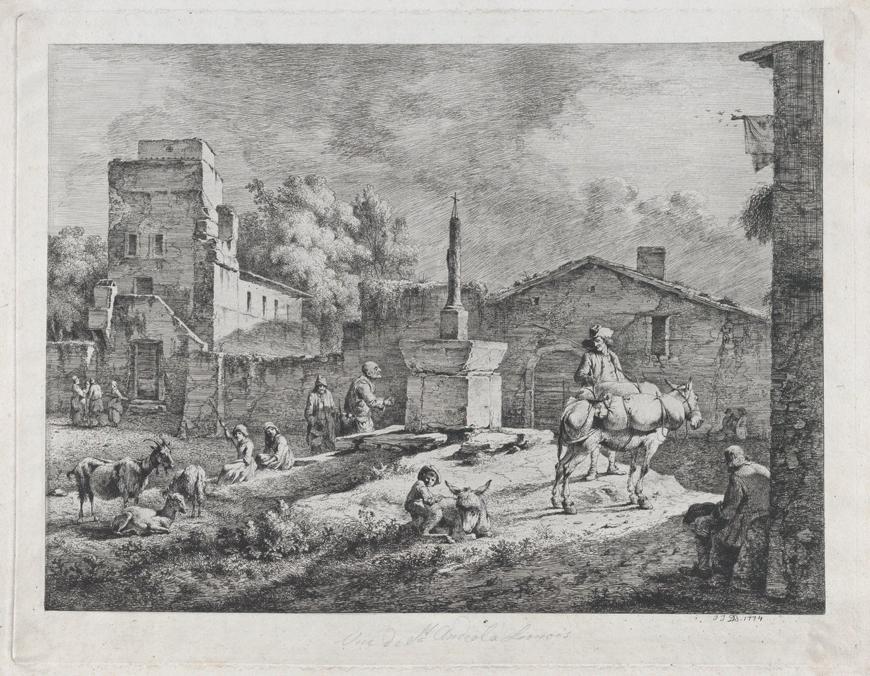 Ansicht von Saint-Andéol, 1774 von Jean Jacques de Boissieu